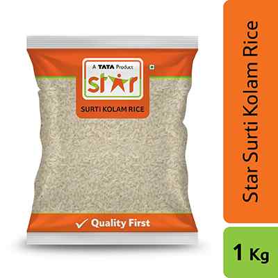 Buy Star Surti Kolam Rice 1 Kg Online in India | StarQuik, a TATA