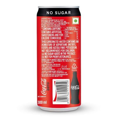 Coca Cola Coke Zero Can 300 Ml at Best Price in India | StarQuik, a ...